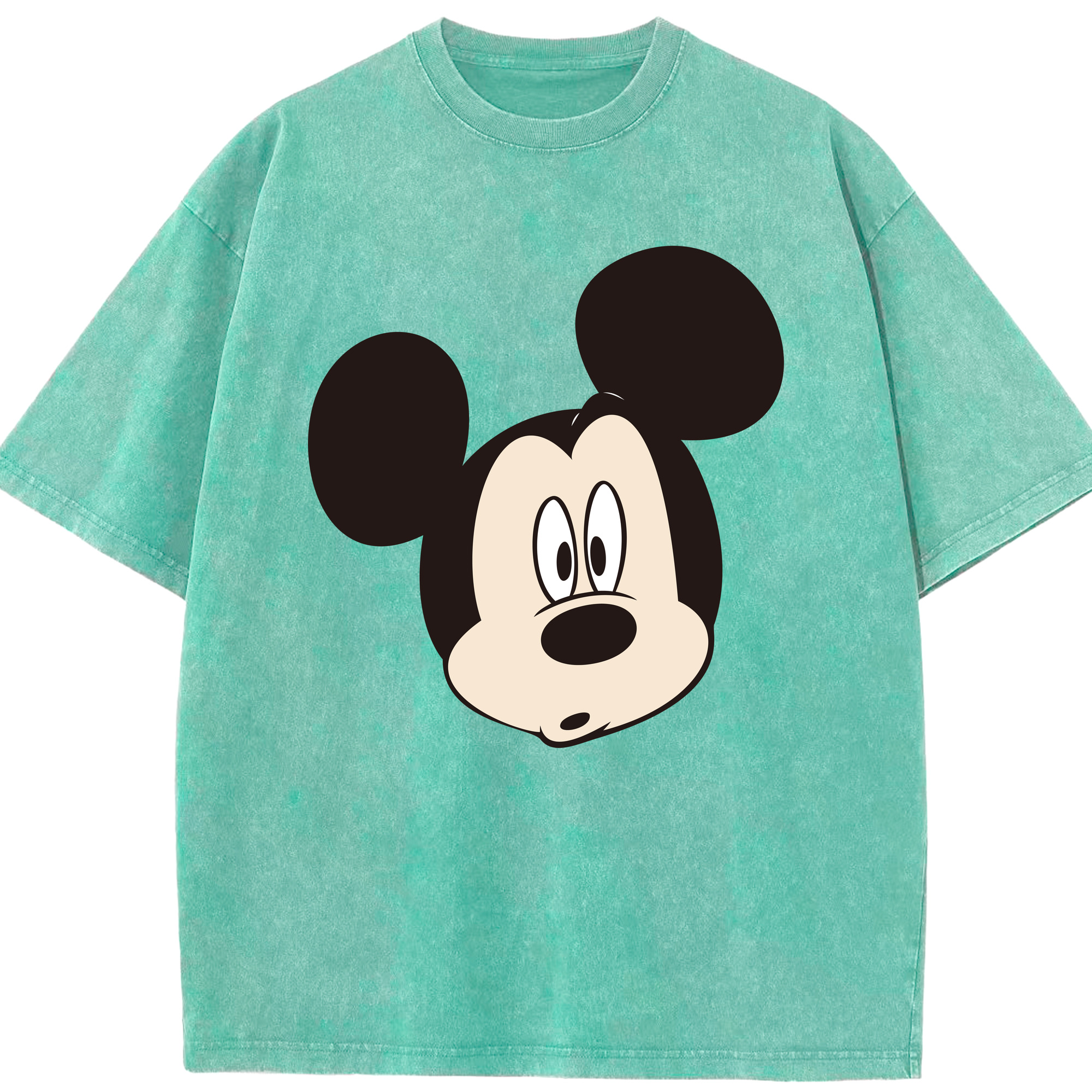 （画像用） ミッキーマウス Mickey Mouse 綿100% ヴィンテージ風 半袖Tシャツ（フロントプリント）